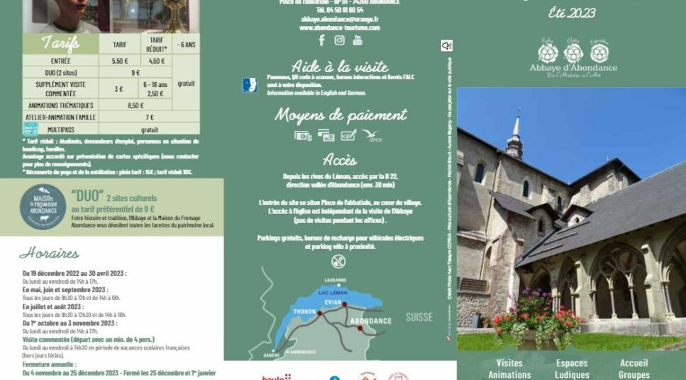 Abbaye d'Abondance brochure